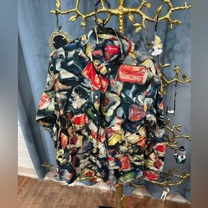 L Supreme multi color casual bottom down shirt